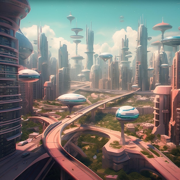 Futurystyczna metropolia miejska
