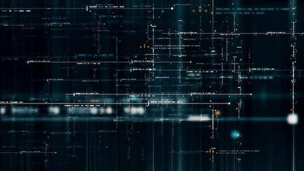 Futurystyczna telemetria matrycy danych i szyfrowanie liczb wyświetla tło