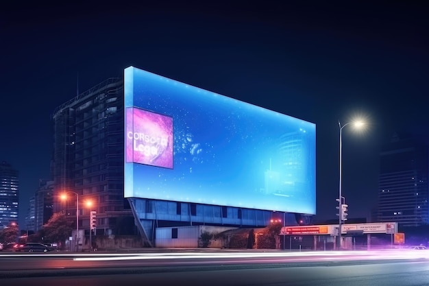 Futurystyczne ekrany billboardów LED