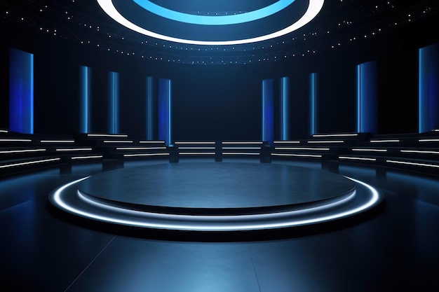 Futurystyczne i czyste tło sceny puste centrum