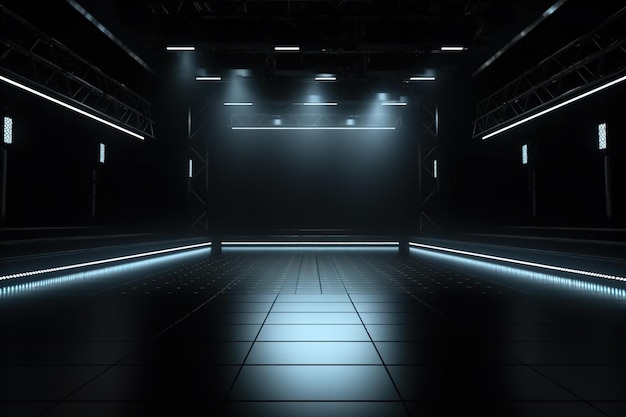 Futurystyczne i czyste tło sceny puste centrum