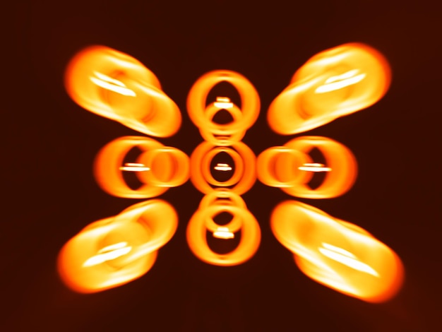 Zdjęcie futurystyczne pomarańczowe bąbelki bokeh w tle hd