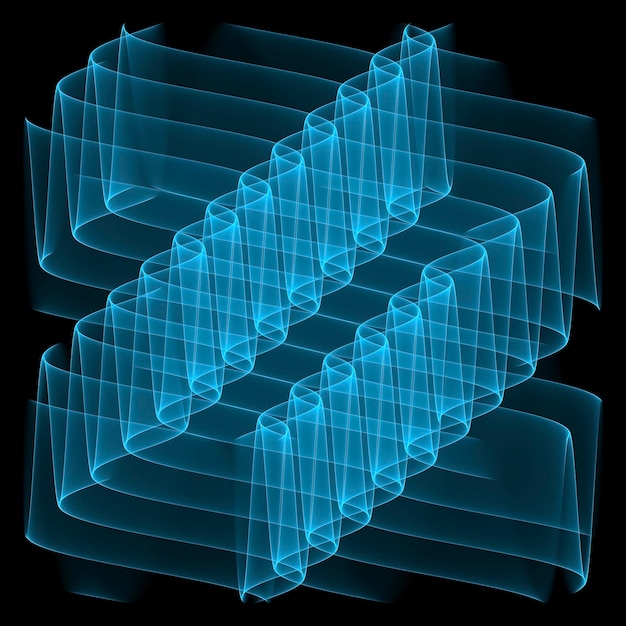 Futurystyczny dym Neon niebieski kolor lekkie geometryczne linie na czarnym tle