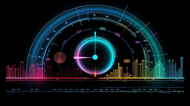 futurystyczny panel sterowania cyfrowy abstrakcyjny generator AI