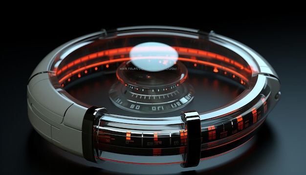 futurystyczny projekt zegarka kwantowego Kreatywne realistyczne renderowanie 3d