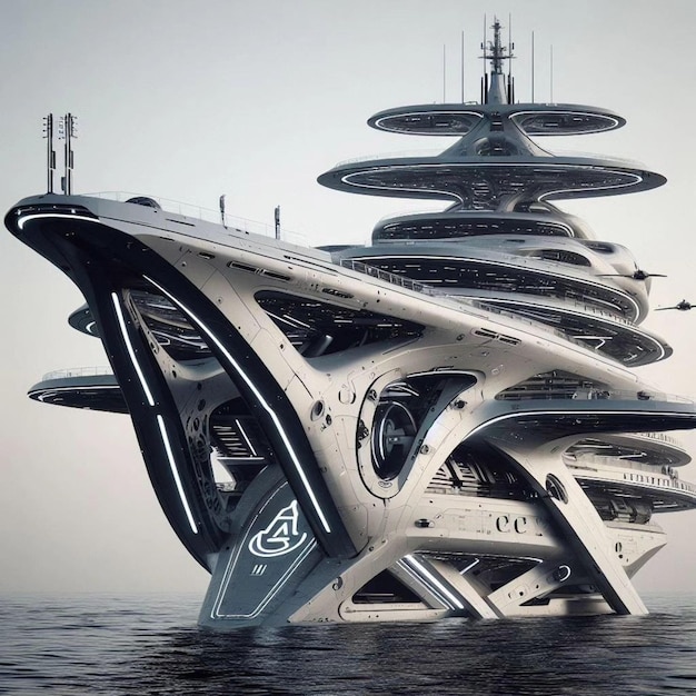 futurystyczny statek 4k tapeta obraz