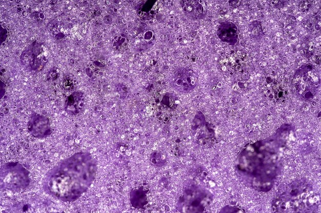 Gąbka szczegół tekstura gąbka tekstura zbliżenie tło Celulozowa fioletowa gąbka tekstura