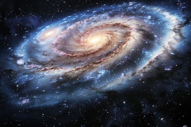 Zdjęcie galaktyka drogi mlecznej z gwiazdami i kosmicznym tłem galaktyka drog mlecznych z gwiaźdami i przestrzenią kosmiczną