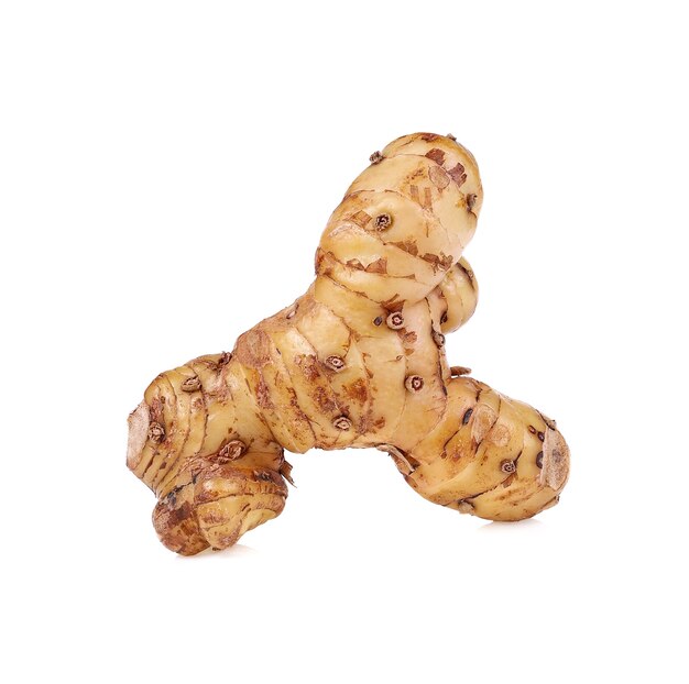 Galangal na białym tle