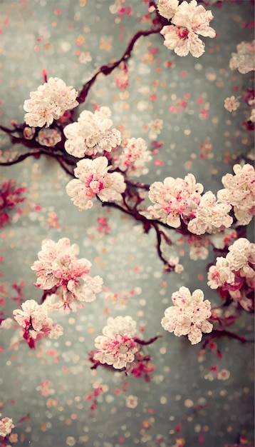 Gałąź drzewa kwitnącej wiśni Kwiat
