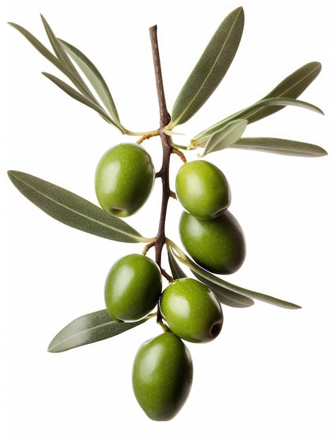 Gałązka oliwna z kilkoma oliwkami