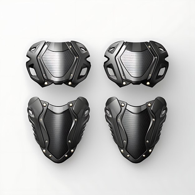 Zdjęcie game item armor ailette item dystopian design shoulder pad carbon fibeilustracja pomysł kolekcji
