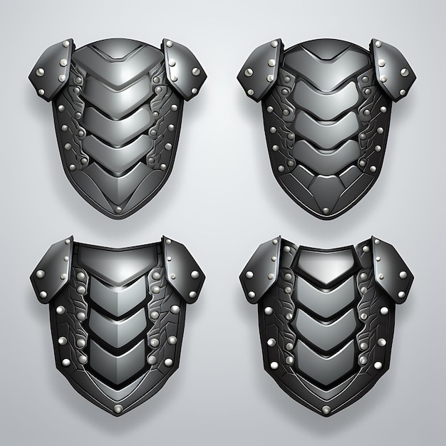 Zdjęcie game item armor ailette item dystopian design shoulder pad carbon fibeilustracja pomysł kolekcji