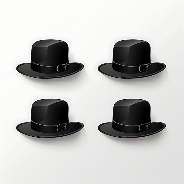 Zdjęcie game item hat rack item elegant design top hat formal wear item deep billustration pomysł na kolekcję