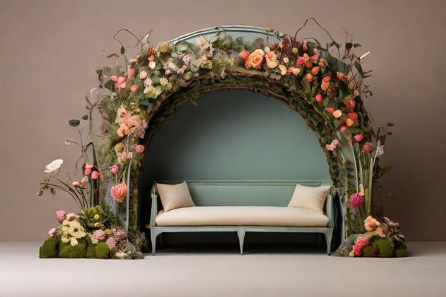 Garden Solace Floral Frame Sanctuary