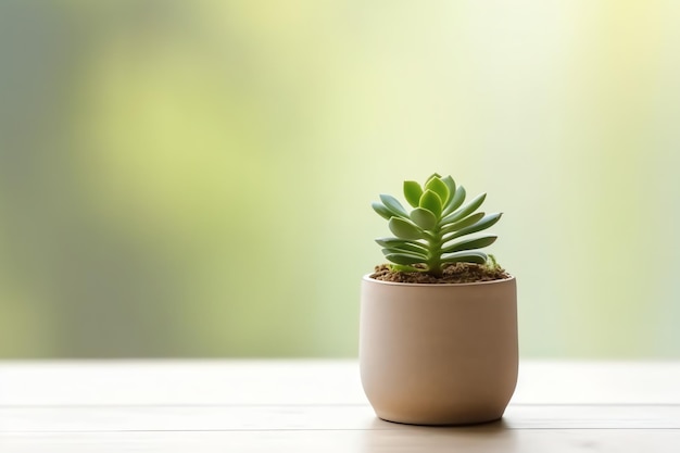Zdjęcie gasteria doniczkowa lub mały kaktus z miejscem na kopię ogrodnictwo domowe i roślina minimalistyczna