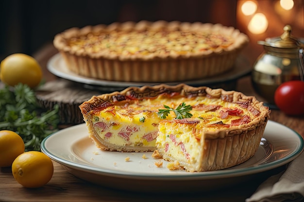 Zdjęcie gastronomiczna przyjemność quiche lorraine