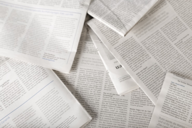 Zdjęcie gazeta, widok z góry