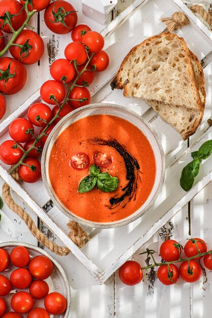 Gazpacho Zupa Pomidorowa Na Talerzu