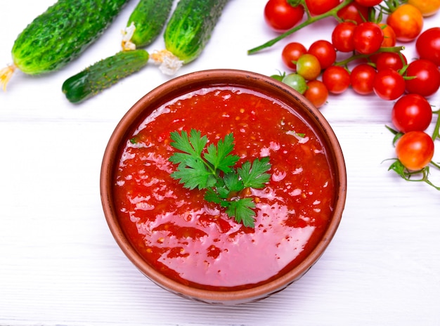 Gazpacho zupy z zimnych pomidorów