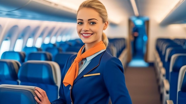 Zdjęcie generacyjna sztuczna inteligencja i usługi stewardessy