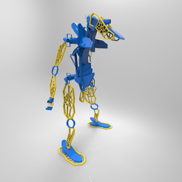 Zdjęcie generacyjny projekt 3d robota - postać 3d