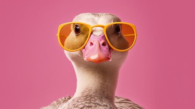 Generative AI Cool Goose Stylowy ptak w odcieniach