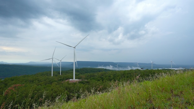 Generator Turbiny Wiatrowej Na Zachodzie Słońca