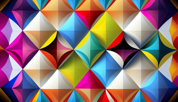 Generatywna AI Diamond Prism Vibrant Abstract Tło