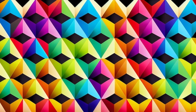 Zdjęcie generatywna ai diamond prism vibrant abstract tło