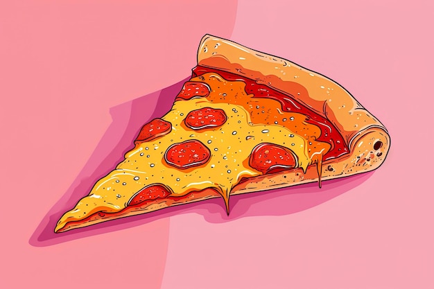 Generatywna ilustracja AI tła pizzy z przestrzenią do kopiowania