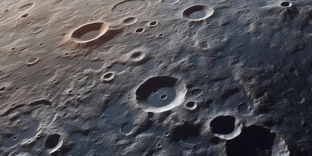 Generatywna sztuczna inteligencja inna obca planeta ulga powierzchniowa krater księżyca Kosmiczne tło