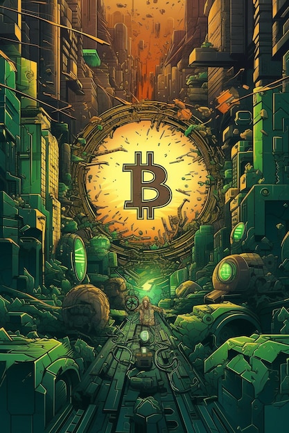 Generatywne ai Bitcoin z bliska ilustracji