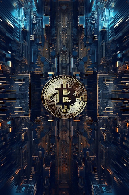 Generatywne ai Bitcoin z bliska ilustracji