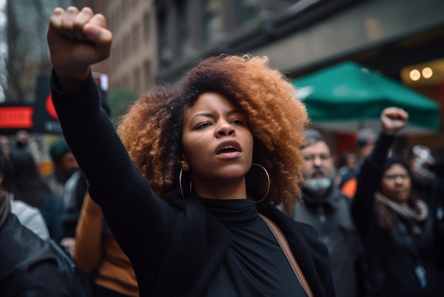 Generatywne kobiety ai protestują z krzykiem