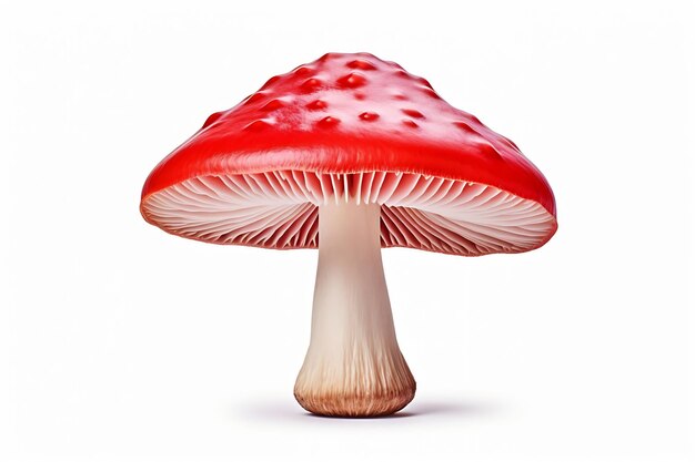 Generatywny AI Amanita muscaria wyizolowany na białym tle