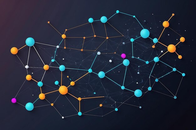 Geometria połączona Abstrakt Tło z liniami i kropkami dla nauki i technologii