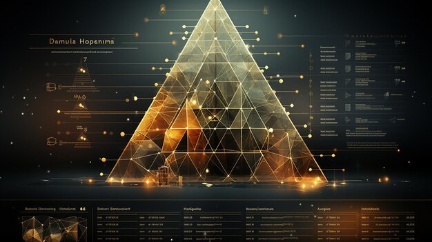 Zdjęcie geometryczna ilustracja wektorowa marvel kształtu matematycznego z ramką drutu