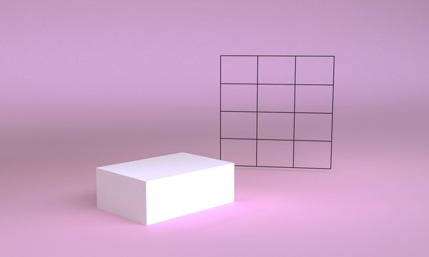 Zdjęcie geometryczna kształt scena minimalna, 3d rendering.