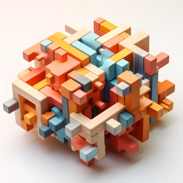 geometryczne puzzle 3d