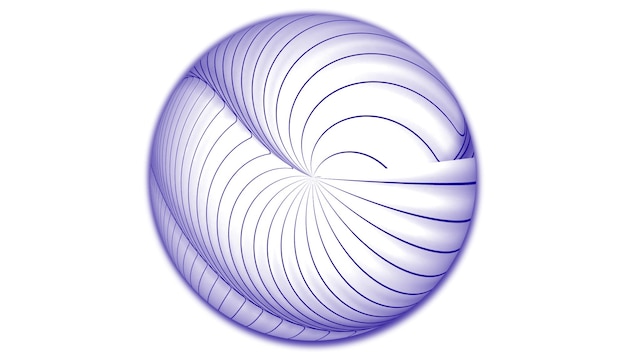 Geometrycznej linii abstrakcyjna dołączone na kuli Geometryczna kula kuli ziemskiej izolować na białym tle