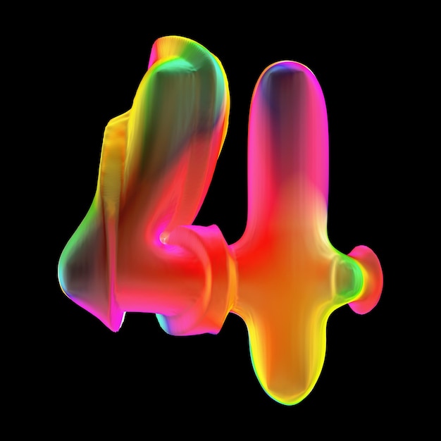 Zdjęcie geometryczny numer 4 w renderowaniu 3d dla koncepcji matematyki i edukacji