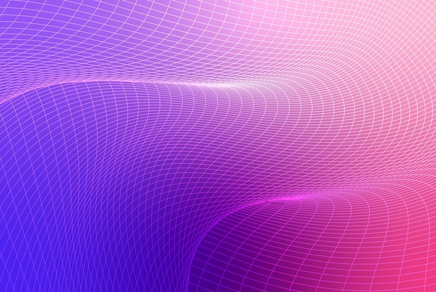 Geometryczny wzór fali w fioletowym i różowym gradiencie