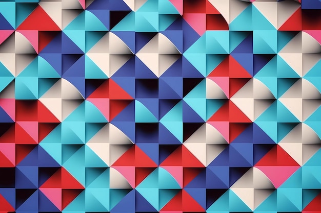 geometryczny wzór kolorowych kostek