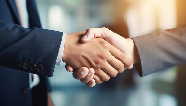 Gest ręki do uścisku dłoni umowy biznesowej