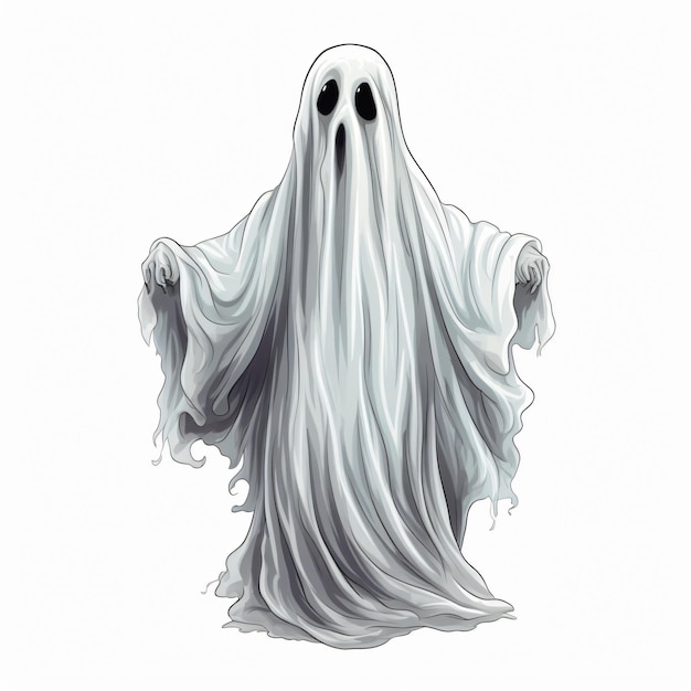 Ghost clipart izolowany na białym tle