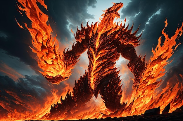 Gigantyczny demon ognia
