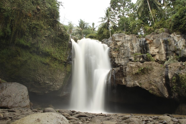 Gigantyczny Wodospad Obok Wioski Ubud Na Bali