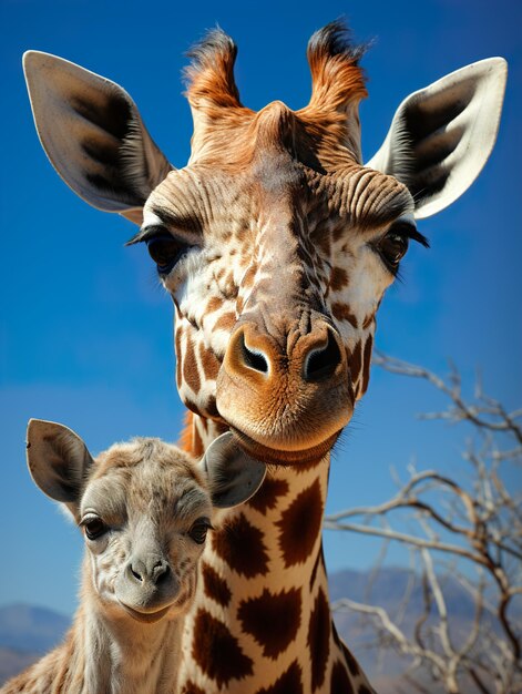 giraffa camelopardalis rothschildiv HD 8K tapeta Zdjęcie fotograficzne