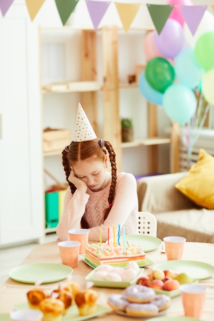 Girl Alone At Birthday Party